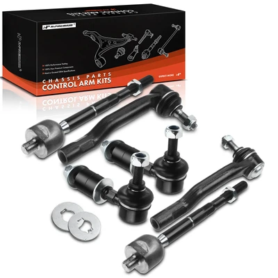 6 Pcs Front Stabilizer Bar Link & Tie Rod End