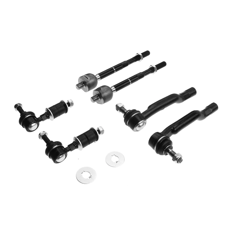 Sway Bar Link + Tie Rod End, Set of A Set of 6, Front, Inner & Outer, A-Premium APCA1911