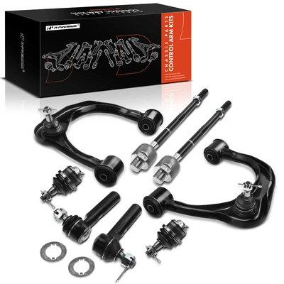 8 Pcs Front Control Arm with Ball Joint Tie Rod End