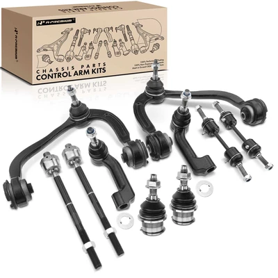 10 Pcs Front Control Arm with Ball Joint Stabilizer Bar Link