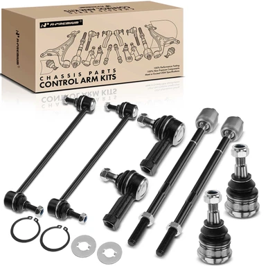8 Pcs Front Stabilizer Bar Link & Tie Rod End