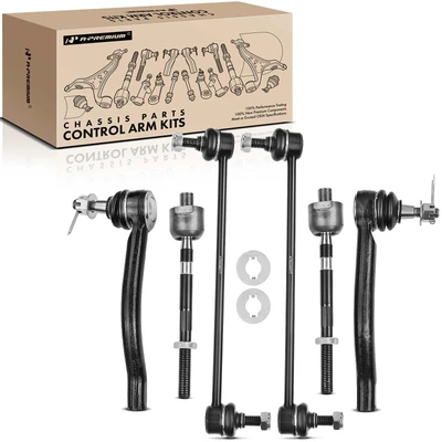 6 Pcs Front Stabilizer Bar Link & Tie Rod End Kit