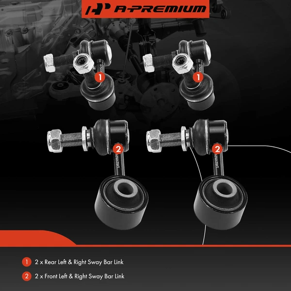 Sway Bar Link, Front & Rear, A-Premium APCA2007