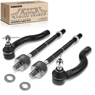 4 Pcs Inner & Outer Steering Tie Rod End
