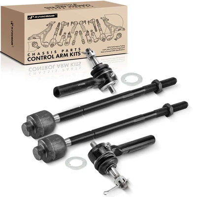 4 Pcs Rear Inner & Outer Tie Rod End with Ball Joint