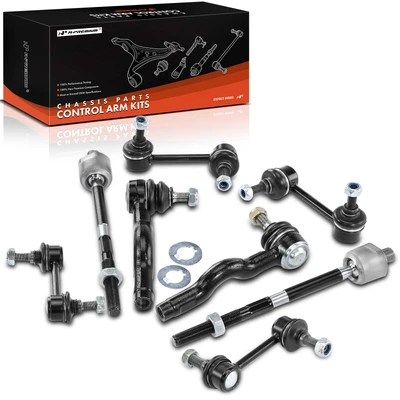 8 Pcs Stabilizer Bar Link & Tie Rod End