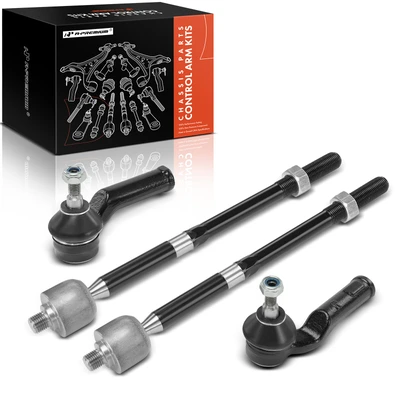 4 Pcs Inner & Outer Tie Rod End