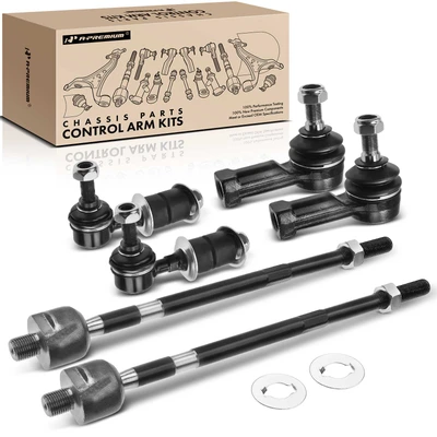 6 Pcs Front Stabilizer Bar Link & Tie Rod End