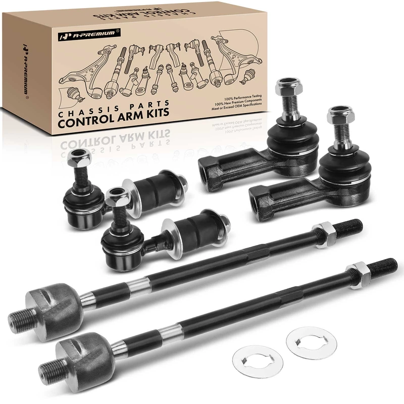 2003-2006 Mitsubishi Outlander A Set of 6 Sway Bar Link and Tie Rod End Kit Front Side A-Premium APCA2067