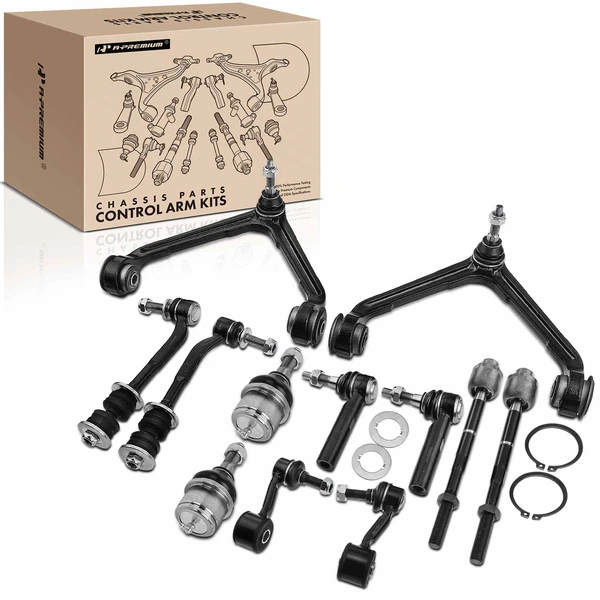 A Set of 12 Control Arm Ball Joint Sway Bar Link Tie Rod End Kit Front & Rear A-Premium APCA2071