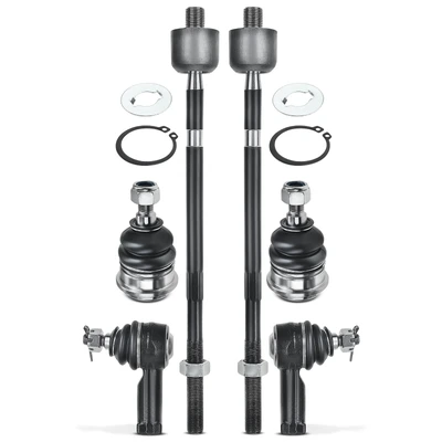 6 Pcs Inner & Outer Tie Rod End & Ball Joint Kit