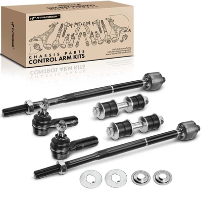 6 Pcs Front Stabilizer Bar Link Tie Rod End