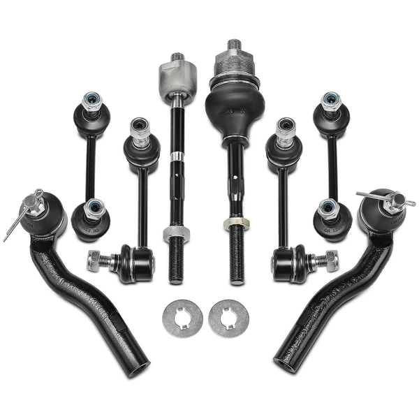 A Set of 8 Tie Rod End and Sway Bar Link Kit Rear Side A-Premium APCA2087