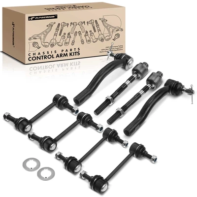 8 Pcs Front & Rear Sway Bar Link Tie Rod End