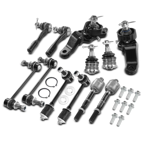 A Set of 12 Ball Joint Sway Bar Link and Tie Rod End Kit Front Side A-Premium APCA2119