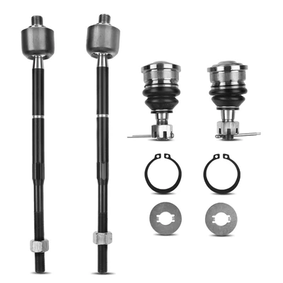 4 Pcs Front Lower Ball Joint Inner Tie Rod End Kit