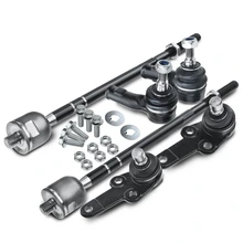 6 Pcs Inner & Outer Tie Rod Ends & Lower Ball Joints