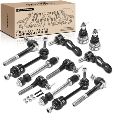 12 Pcs Sway Bar Link Tie Rod End Ball Joint