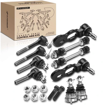10 Pcs Sway Bar Link & Ball Joint & Tie Rod