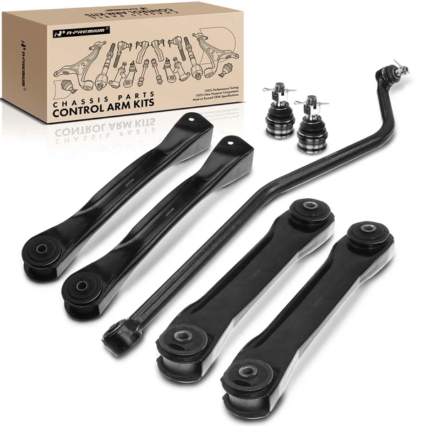 A Set of 7 Control Arm Ball Joint and Track Bar Kit Front Side A-Premium APCA2669