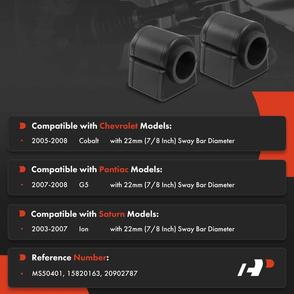 2-Pc Sway Bar Bushing Kit with Bar, Front To Frame A-Premium APCA9600