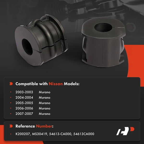 2-Pc Stabilizer Bar Bushing, Rear Driver & Passenger To Frame A-Premium APCA9602