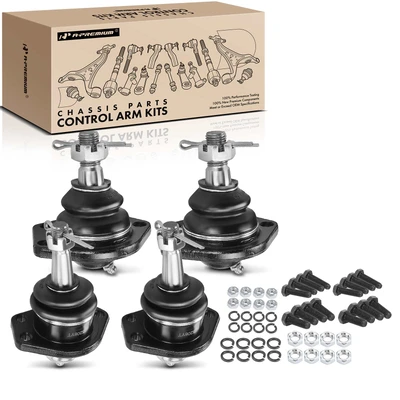 4 Pcs Front Upper & Lower Ball Joint