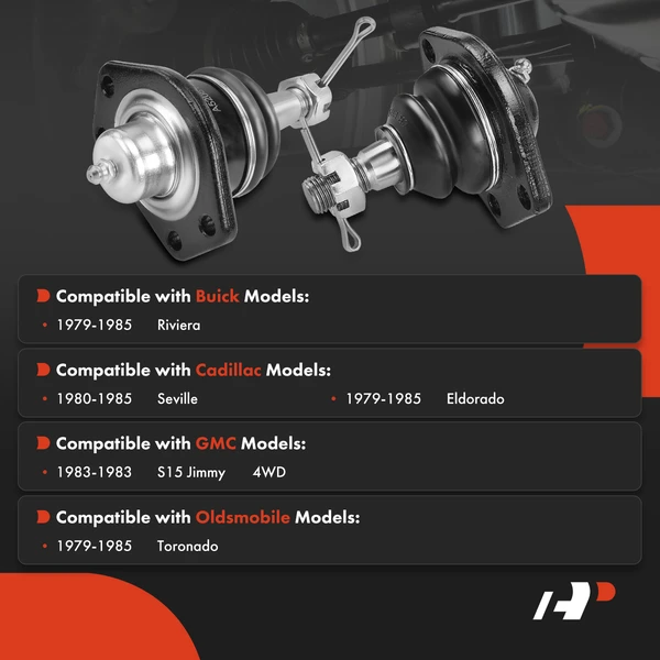 4 Pcs Front Upper & Lower Ball Joint for Buick Riviera Cadillac Eldorado GMC Olds