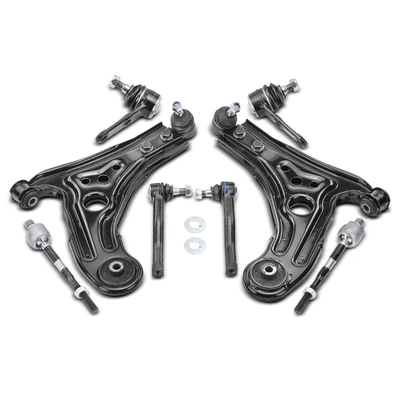 8 Pcs Control Arm & Ball Joint & Tie Rod End