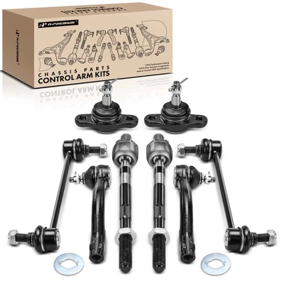 8 Pcs Stabilizer Bar Link & Tie Rod End