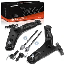 2001-2006 Hyundai Santa Fe A Set of 6 Control Arm and Tie Rod End Kit Front Side A-Premium APCA2686