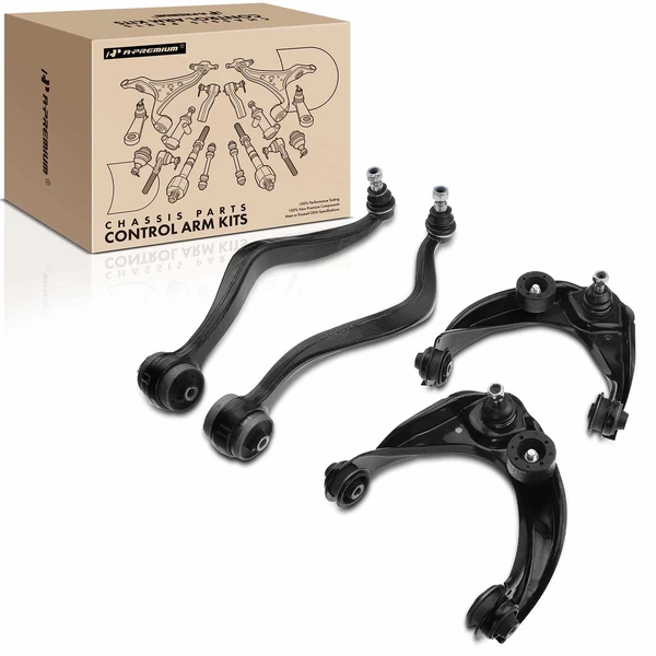 2006-2012 Ford Fusion 4-Pc Control Arm and Ball Joint Kit, Front Lower & Upper with Ball Joint A-Premium APCA2693
