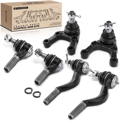 6 Pcs Inner & Outer Tie Rod End Front Lower Ball Joint