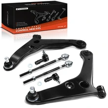 6 Pcs Front Control Arm & Ball Joint Assembly Tie Rod End