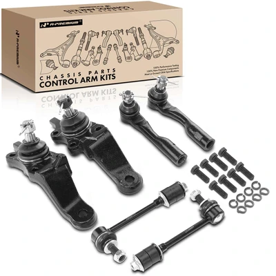 6 Pcs Front Stabilizer Bar Link & Tie Rod End