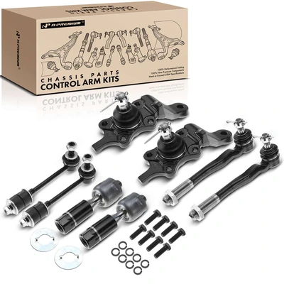 8 Pcs Front Stabilizer Bar End Link Tie Rod End Ball Joint