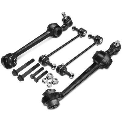 4 Pcs Front Control Arm with Ball Joints Stabilizer Bar Link