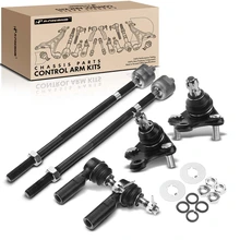 6 Pcs Inner & Outer Tie Rod End Front Lower Ball Joint