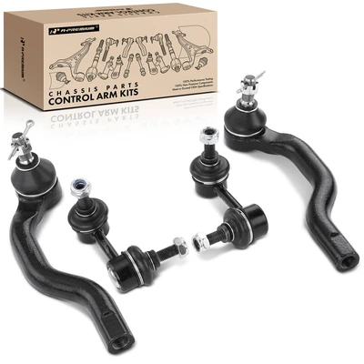 4 Pcs Front Stabilizer Bar Link & Outer Tie Rod End