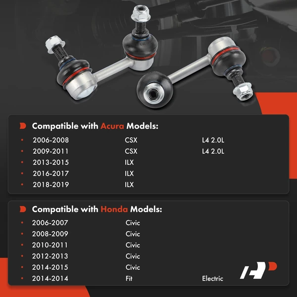 Sway Bar Link, Rear Side, A-Premium APCA2742