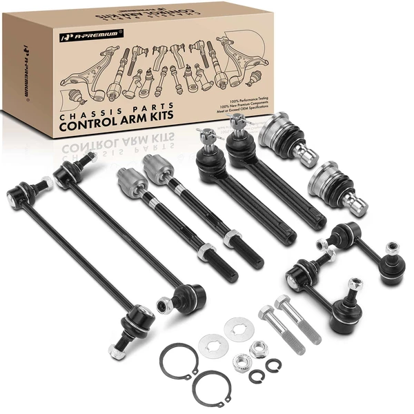2003-2004 Nissan Murano A Set of 10 Ball Joint Sway Bar Link and Tie Rod End Kit Front & Rear A-Premium APCA2754