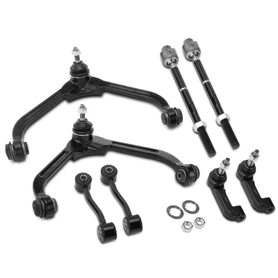 8 Pcs Control Arm with Ball Joint Sway Bar Link Tie Rod End