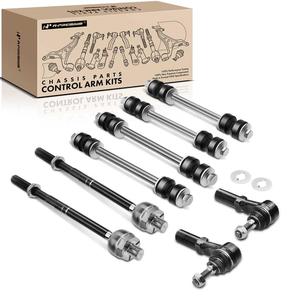 2006-2010 Mercury Mountaineer A Set of 8 Sway Bar Link and Tie Rod End Kit Front & Rear A-Premium APCA2760