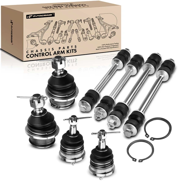 2006-2010 Ford Explorer A Set of 8 Ball Joint and Sway Bar Link Kit Front & Rear A-Premium APCA2762