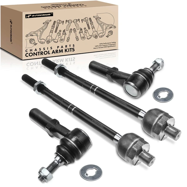 4 Pcs Inner & Outer Tie Rod End for Ford Explorer 06-10 Explorer Sport Trac Mercury