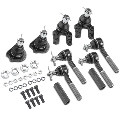 10 Pcs Inner & Outer Tie Rod End & Ball Joint