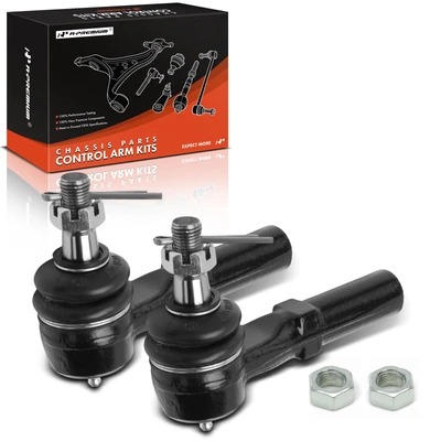 2 Pcs Front Driver & Passenger Outer Tie Rod End