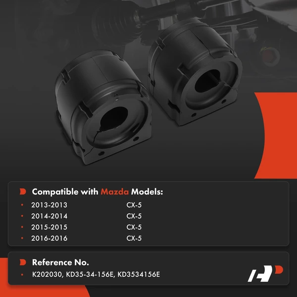 2-Pc Suspension Stabilizer Sway Bar Bushing Kit, Front Driver & Passenger A-Premium APCA9616