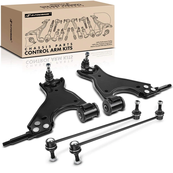 A Set of 4 Control Arm and Sway Bar Link Kit Front Side A-Premium APCA2781