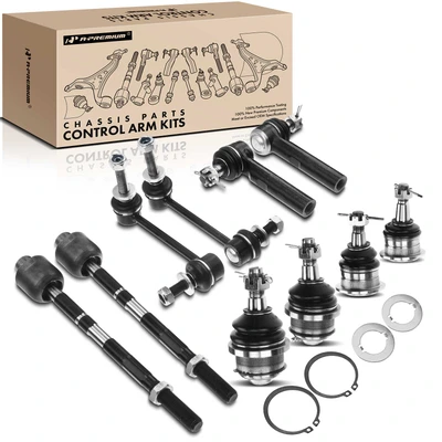 10 Pcs Front Sway Bar Link Tie Rod End & Ball Joint